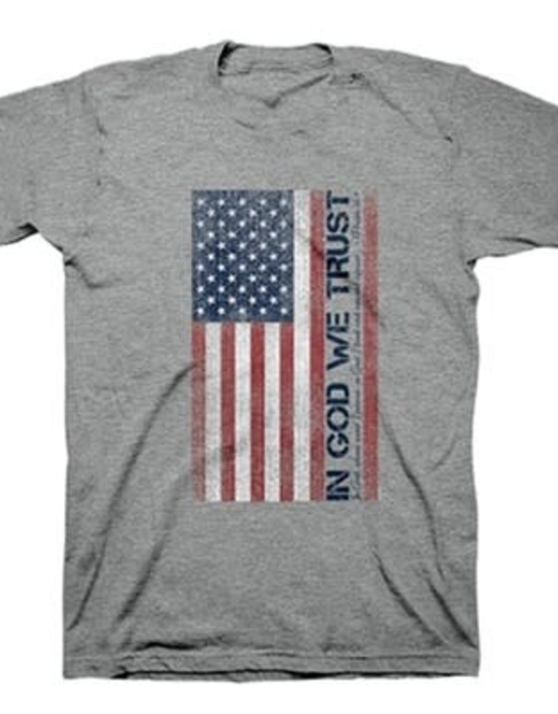 Patriotic- In God We Trust Adult Unisex T Grey