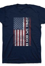 Patriotic- In God We Trust Adult Unisex T Navy