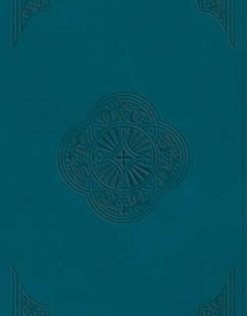 ESV Thinline, deep teal w/ rotunda design