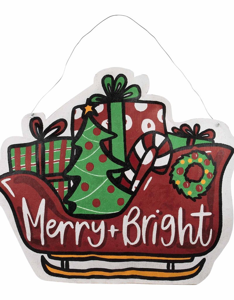 CHRISTMAS SLEIGH/THANKFUL CART REVERSIBLE BURLEE