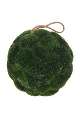 6" Iced Moss Ball Ornament