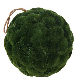 8" Iced Moss Ball Ornament
