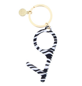 Zebra Touchless Key Keychain