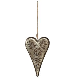 Wood and Iron Heart Ornament