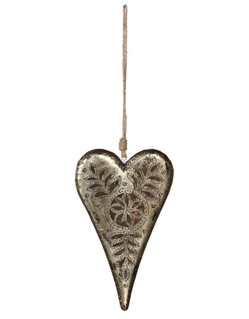 Wood and Iron Heart Ornament