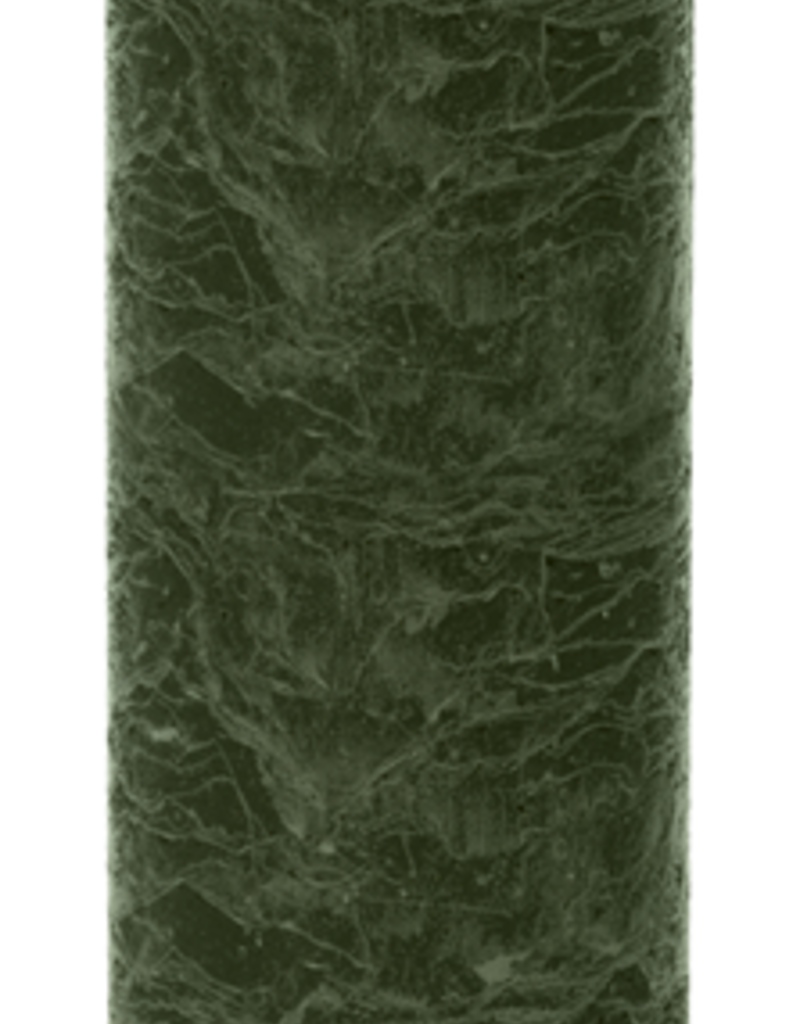 GREEN LED TEXTURED WAX PILLAR CANDLE