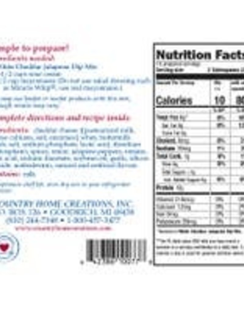 Gourmet Dip Mix- White Cheddar Jalapeno