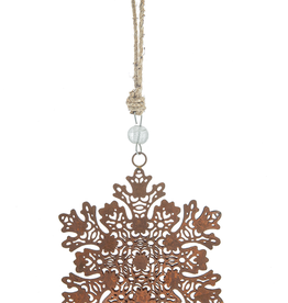 Perforated Snowflake Ornament - Lg