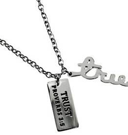 Proverbs 3:5  Trust Necklace