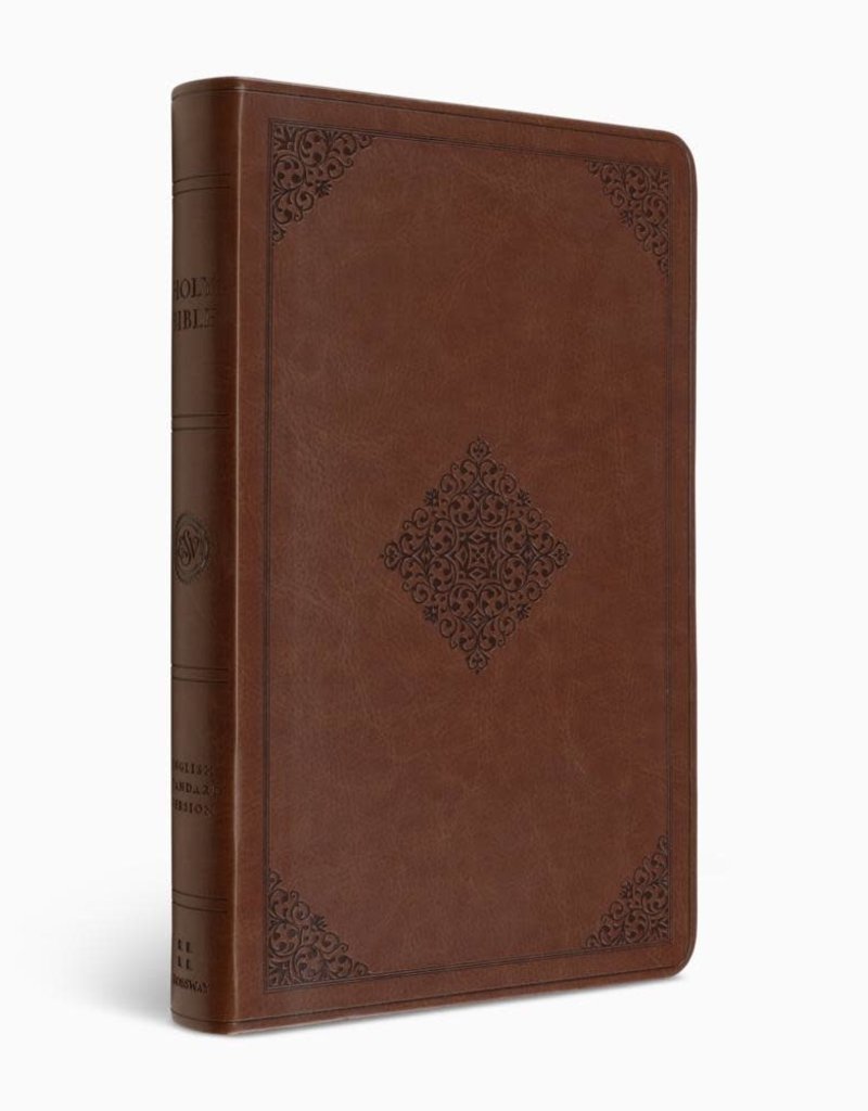 LARGE PRINT VALUE THINLINE BIBLE, TruTone, Tan Ornament Design