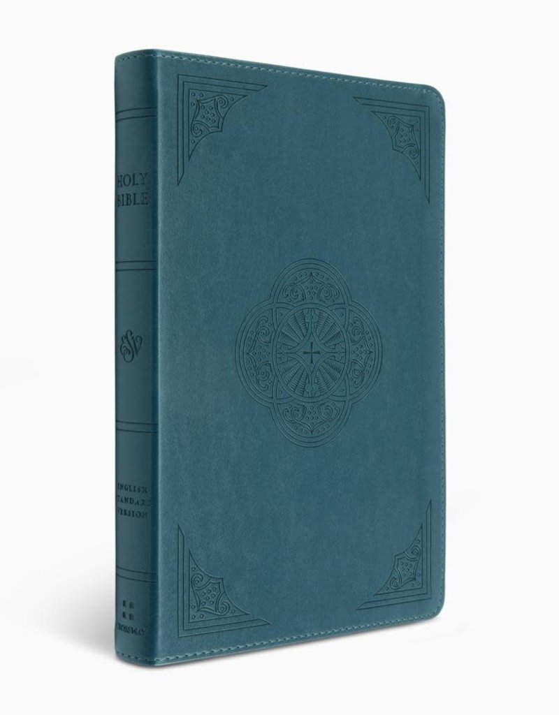 ESV Thinline, deep teal w/ rotunda design