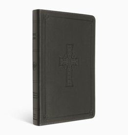 THINLINE BIBLE, TruTone, Charcoal, Celtic Cross Design