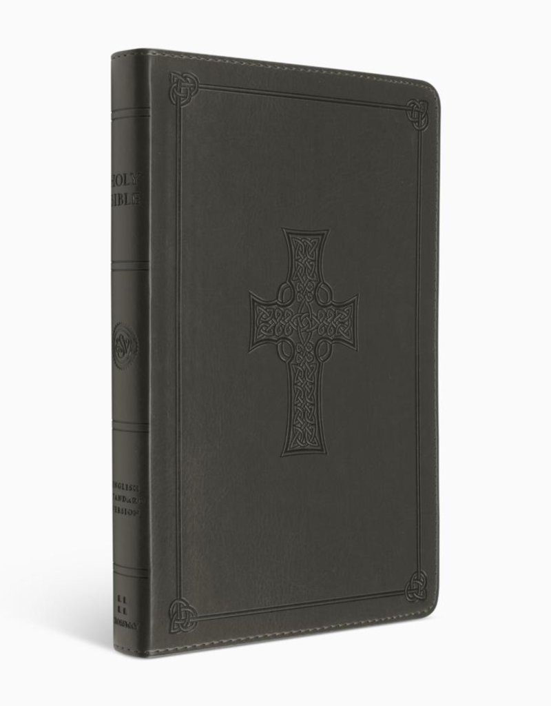 THINLINE BIBLE, TruTone, Charcoal, Celtic Cross Design