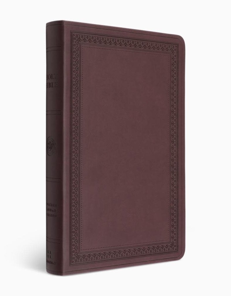 LARGE PRINT VALUE THINLINE BIBLE, TruTone Mahogany Border Design
