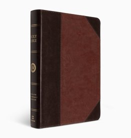 ESV Large Print Wide Margin Bible  TruTone®, Brown/Cordovan, Portfolio Design
