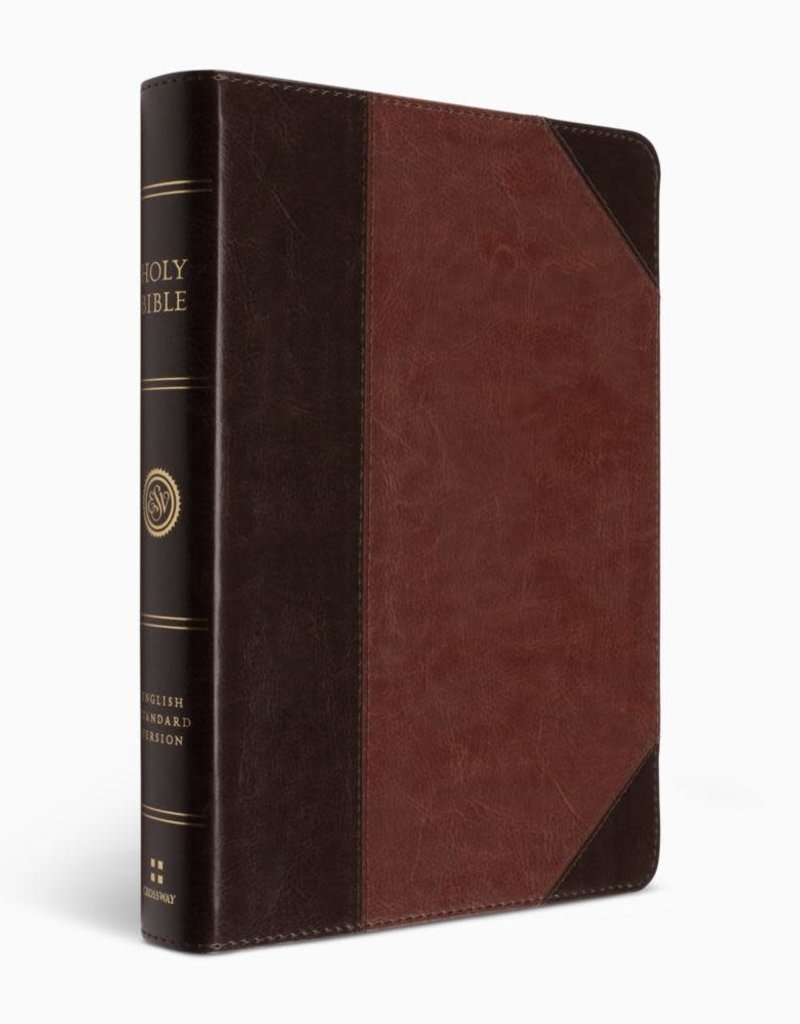 ESV Large Print Wide Margin Bible  TruTone®, Brown/Cordovan, Portfolio Design