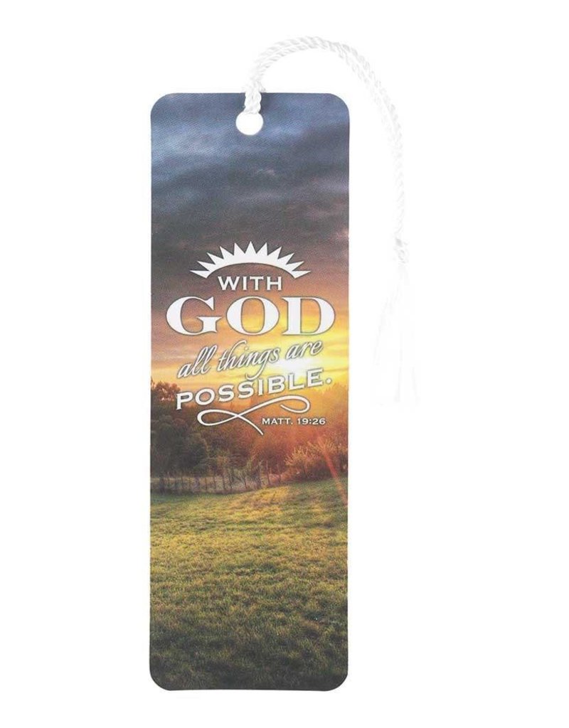 BOOKMARK TASSEL WITH GOD ALL THINS ARE POSSIBLE
