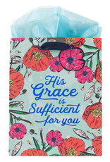 His Grace is Sufficient Medium Gift Bag w/ Tissue Paper