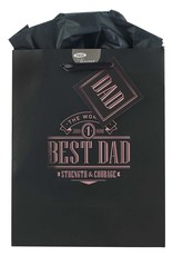 Best Dad Joshua 1:9 (Medium Gift Bag)