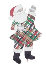 Plaid Santa topper