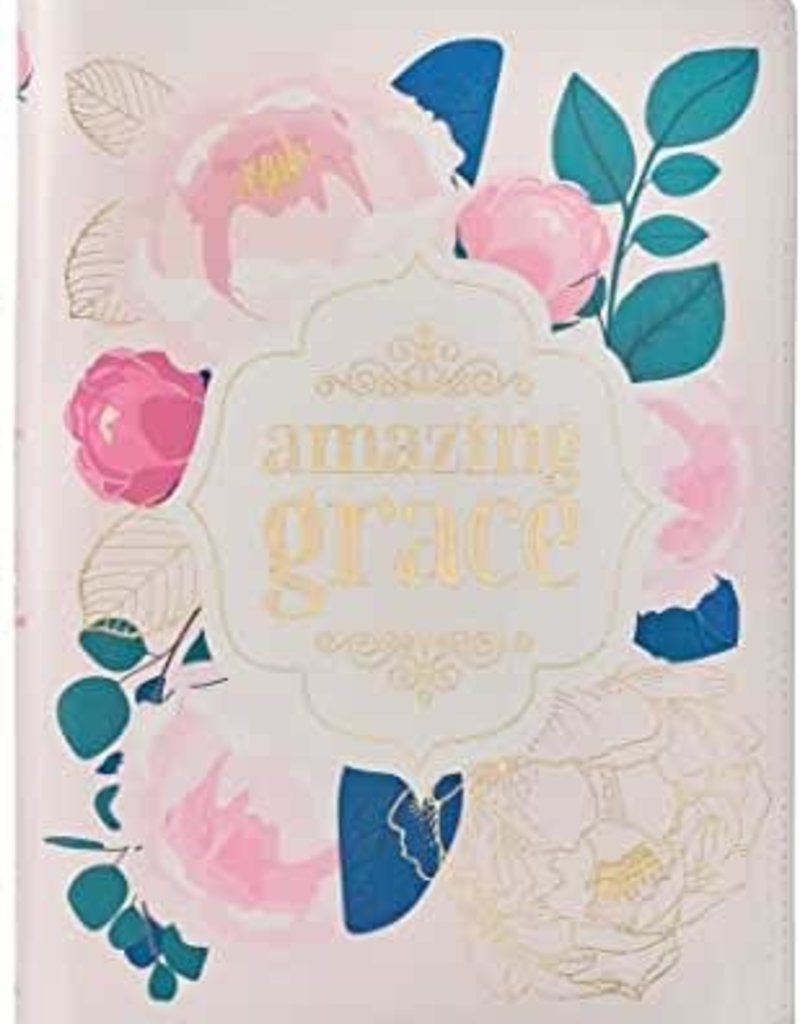 Amazing Grace Pink/Gold Floral Faux Leather Classic Journal