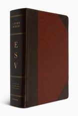 STUDY BIBLE, LARGE Print Trutone Brown/Cordovan Portfolio
