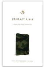 ESV Compact Bible--cloth/canvas with zipper, camo design