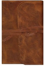 ESV Thinline Bible-Natural Leather w/Flap & Strap