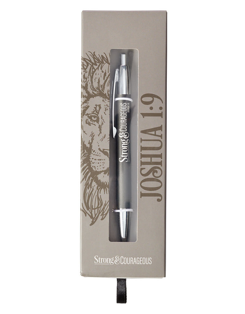 Pen-Classic-Gray/Strong & Courageous w/Gift Box