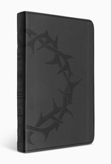 Premium Gift Bible-charcoal with crown design
