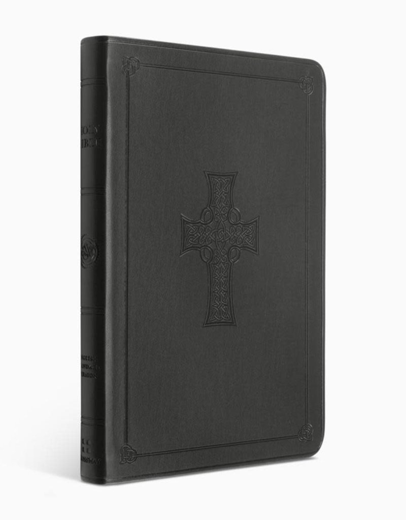 THINLINE BIBLE, TruTone, Charcoal, Celtic Cross Design