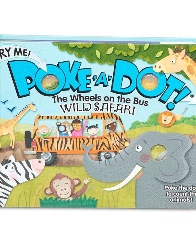 Melissa & Doug Children's Book - Poke-A-Dot: The Wheels on the Bus Wild Safari