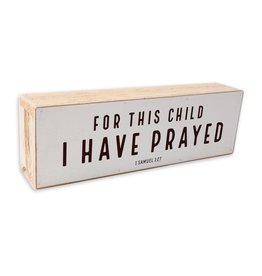 12 x 4 Shelf Sitter | For This Child ( Black letters on White)