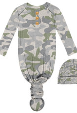 CAMOUFLAGE INFANT GOWN & BEANIE SET
