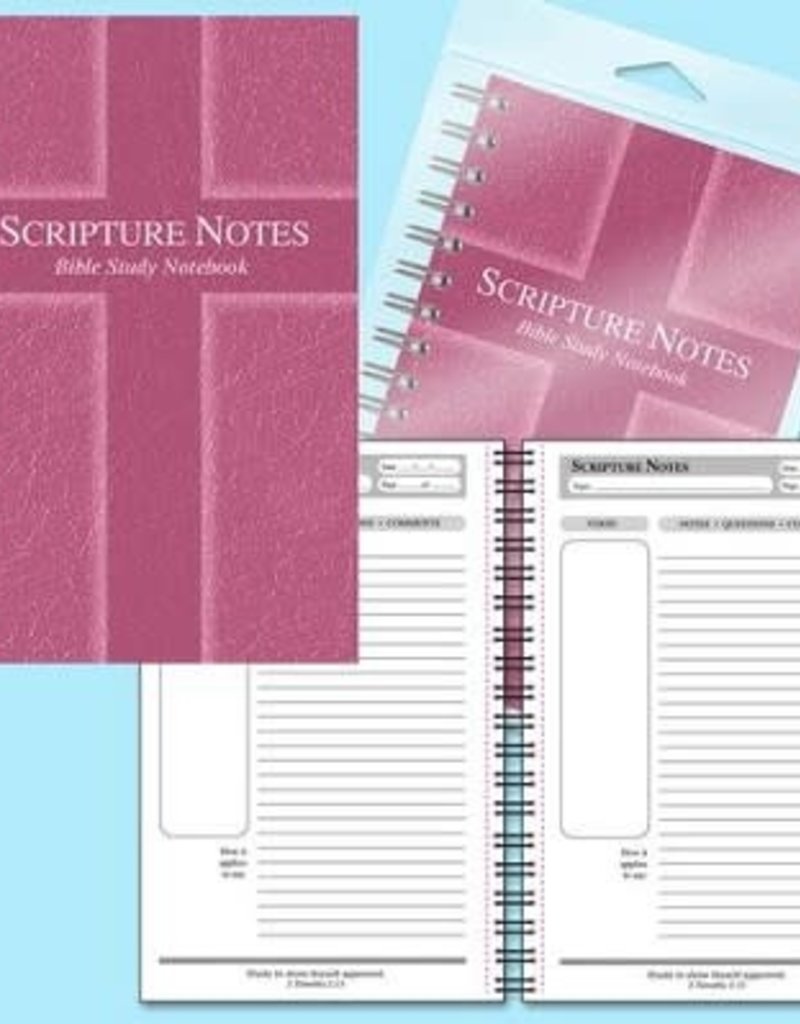 Notebook-Scripture Notes Bible Study-Cross-Rose
