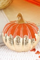 Gold Dipped Pumpkin Pin/Pendant