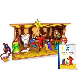 Away in a Manger Children's Nativity Book and Playset