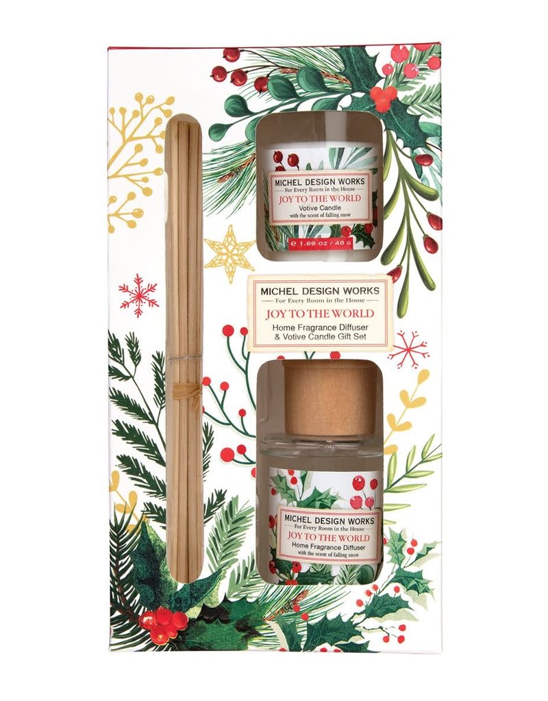 Joy to the World Fragrance Diffuser & Votive Candle Gift Set