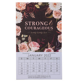 2022 Strong & Courageous Mini Magnetic Calendar - Joshua 1:9