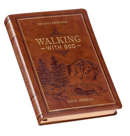 Walking With God Large Print Brown Faux Leather Devotional