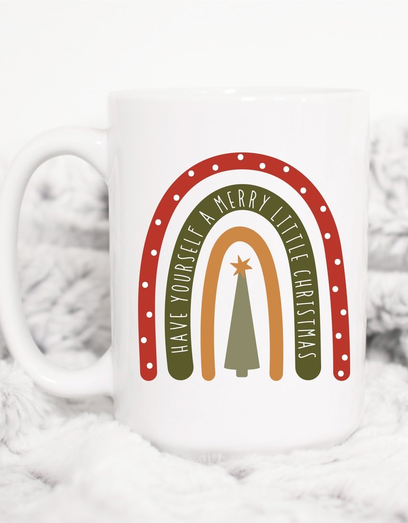 Have Yourself a Merry Little Christmas Rainbow 15oz mug