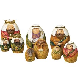 NESTING BOX HOLY FAMILY NATIVITY