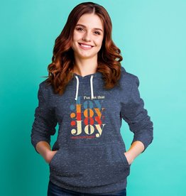 Womens French Terry Hooded Sweatshirt Joy Joy Joy