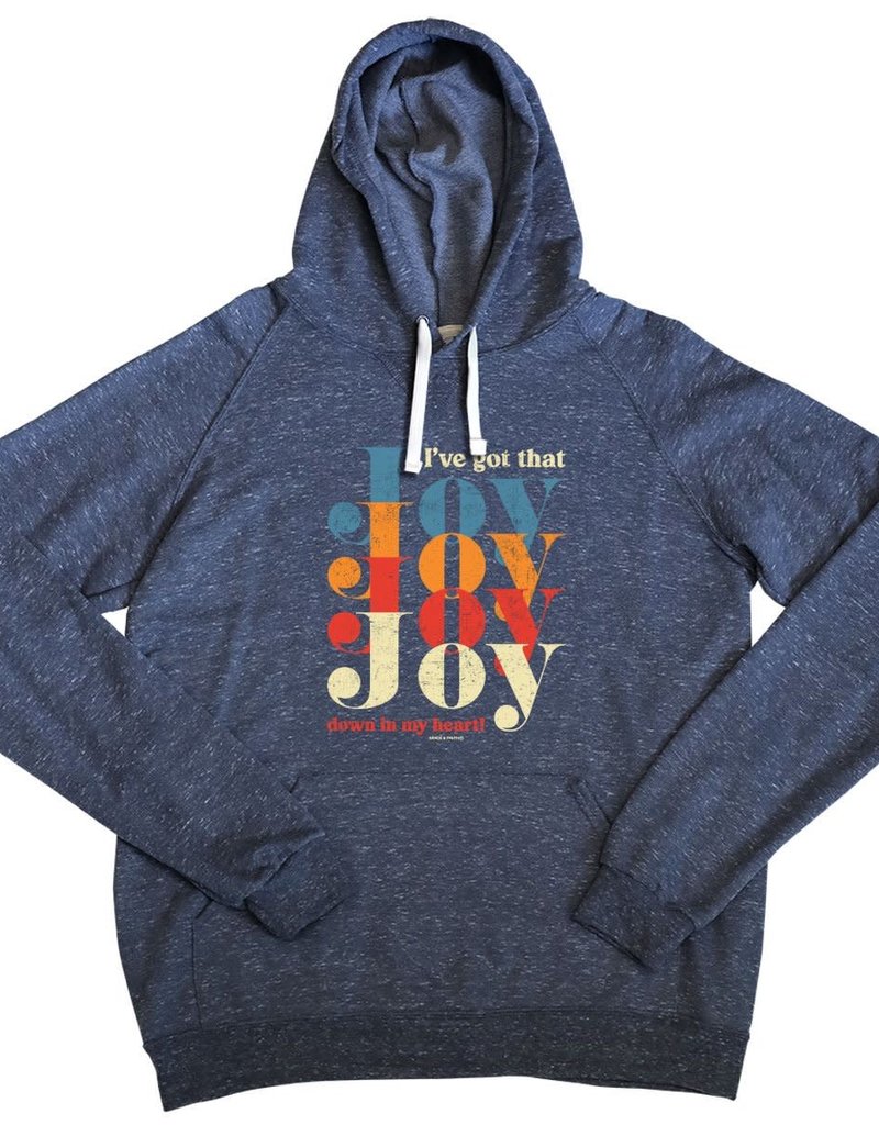 Womens French Terry Hooded Sweatshirt Joy Joy Joy