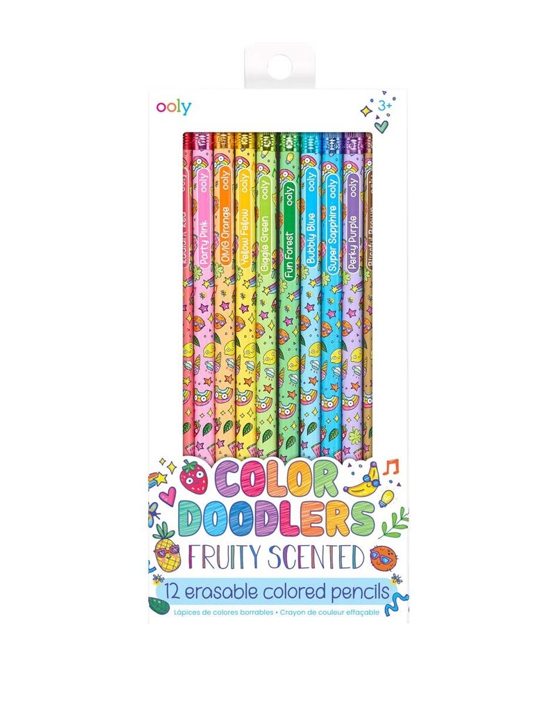 Color Doodlers Fruity Scntd Erasable Color Pencils S/12