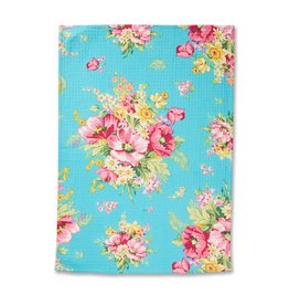 Charming Tea Towel- Aqua