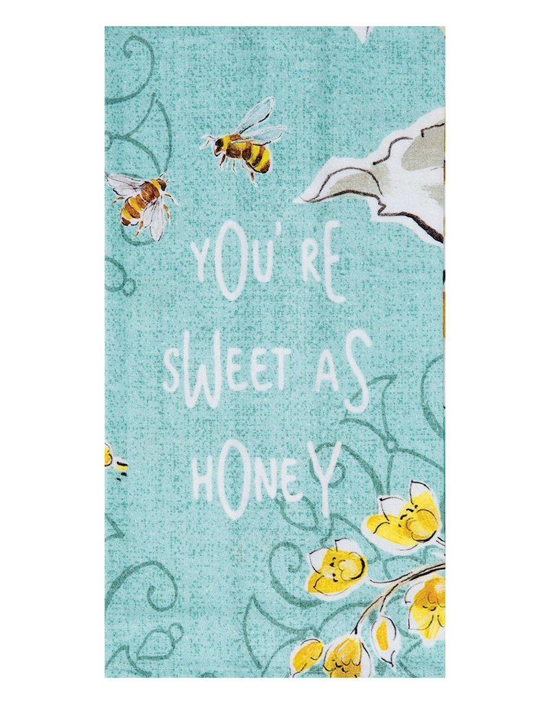 You're Sweet As Honey Printed Flour Sack Kitchen Towel