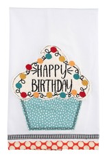Happy Birthday Cupcake Tea Towel