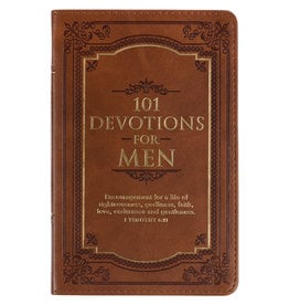 101 Devotions for Men Brown Faux Leather Devotional