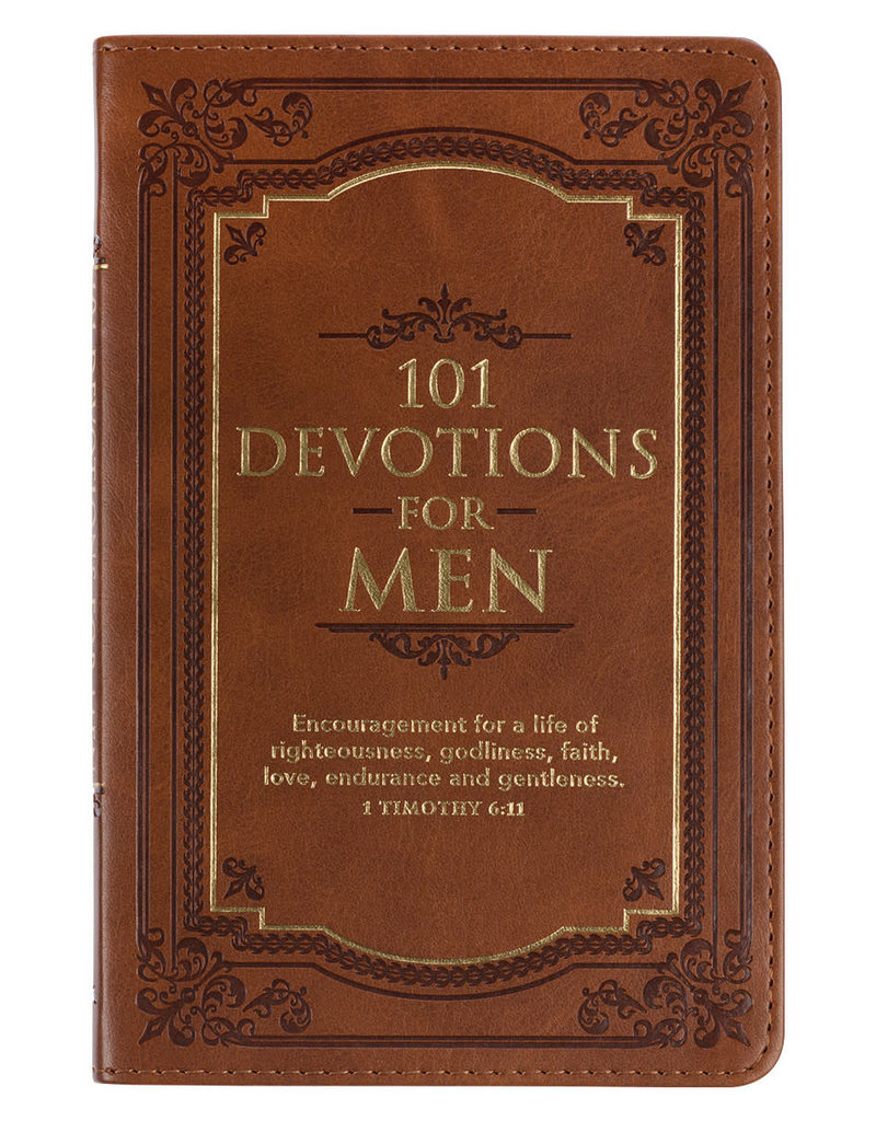 101 Devotions for Men Brown Faux Leather Devotional